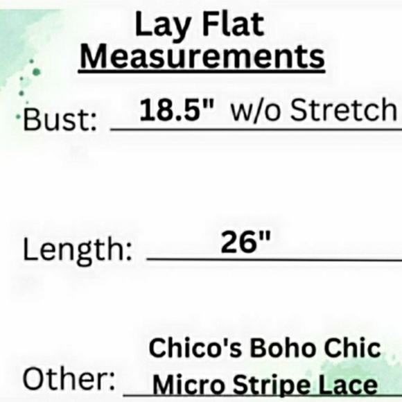 Chico's Top French Pinstripe Lantern Sleeve Blue White Stretch MED 🦋RETAIL $89- - Picture 9 of 11